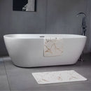 Tapete Antiderrapante Estilo Marmorizado para Banheiro - Swan Bathroom
